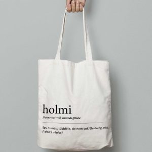 Vászontáska - Holmi (fehér)